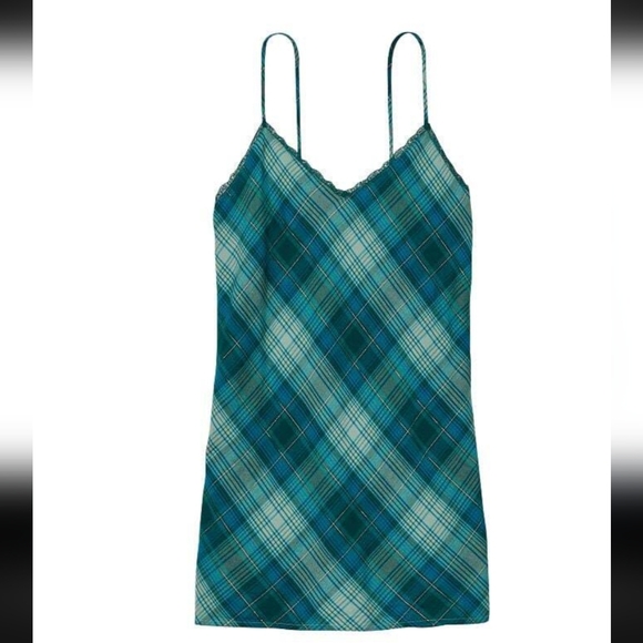 Victoria's Secret Other - New VICTORIAS SECRET Plaid V- Neck Slip Dress